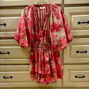 Entro Pink Floral Romper